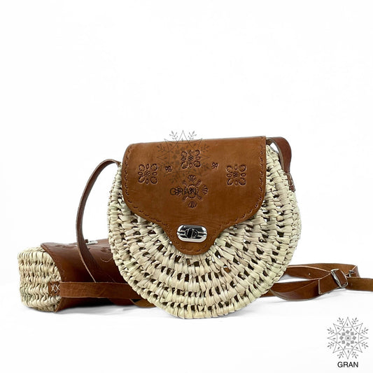 Round Straw Crossbody Bag