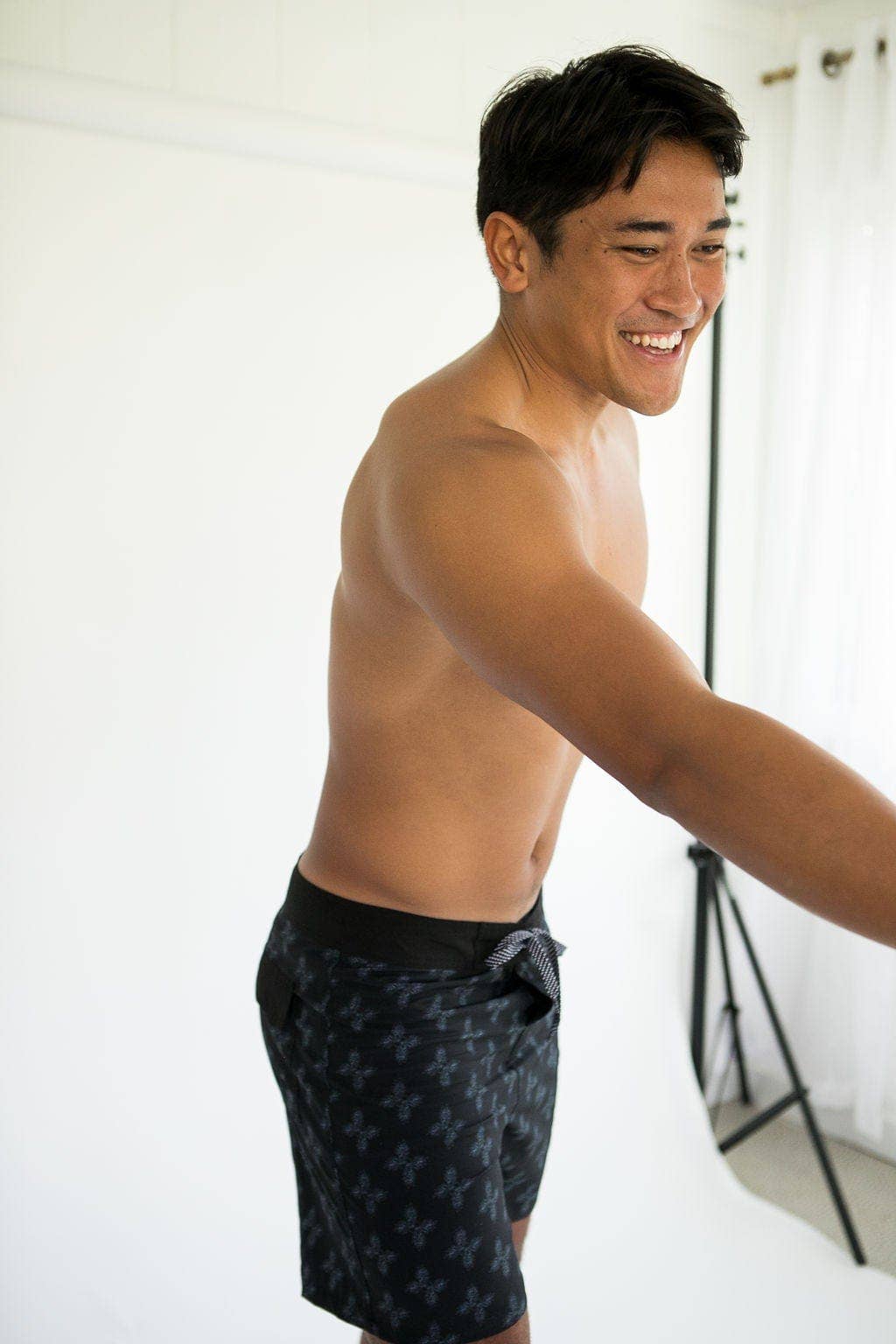 Men's Townshort Boardshorts in Black Breadfruit Bandana