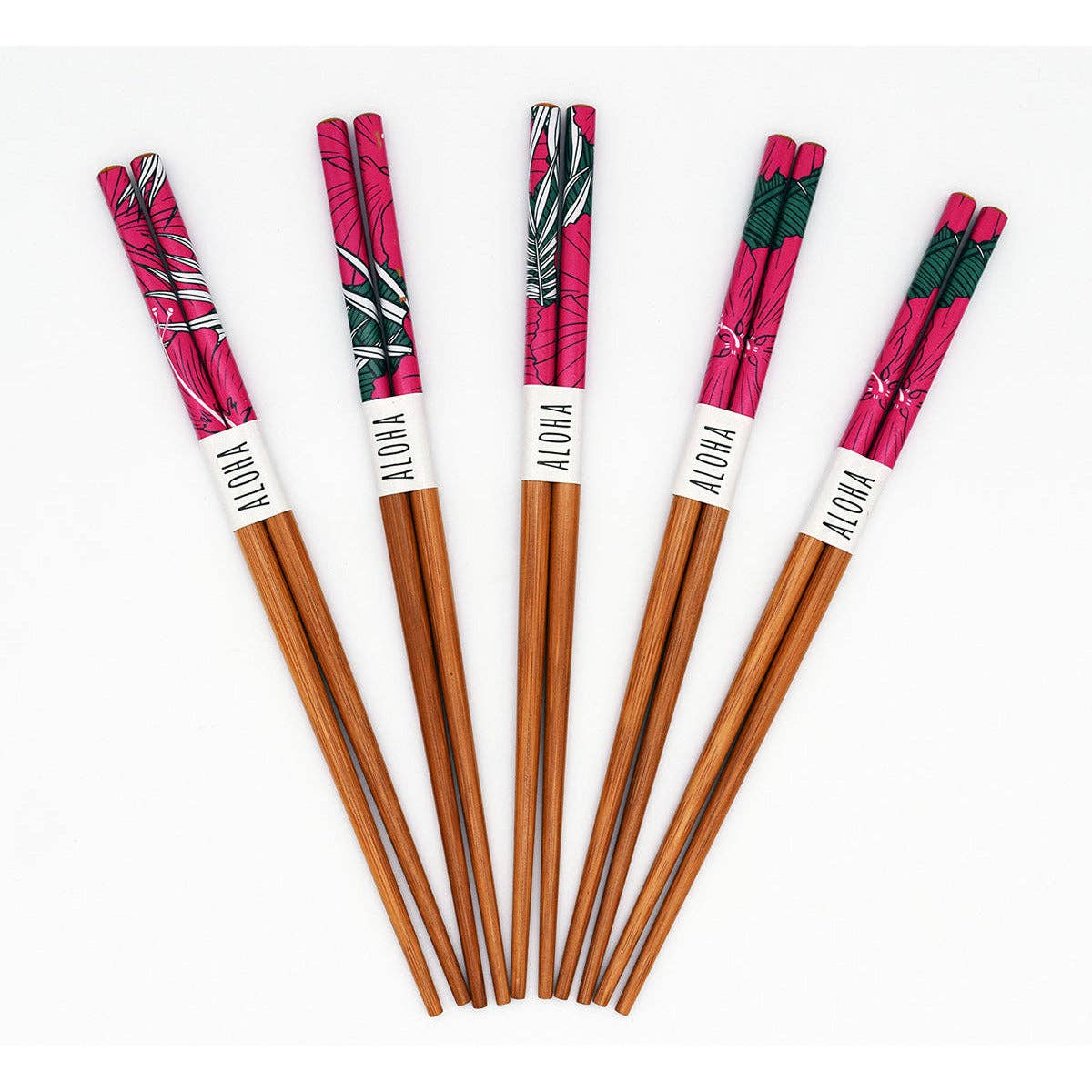 "Hibiscus" Reusable Bamboo Chopsticks