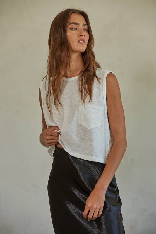 Garment Washed Crop Tee
