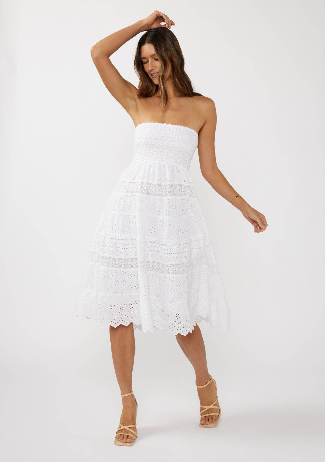 Tiered Eyelet Dress
