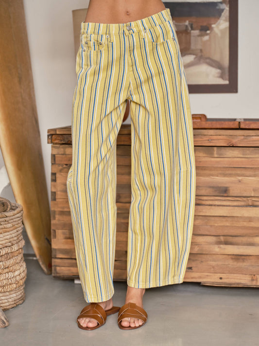 Striped Barrel Pants