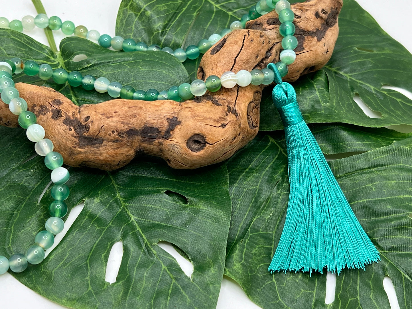 Gemstone Tassel Necklace