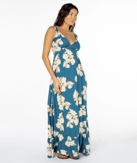 coast blue floral dress Coast Women's Organza Floral Placement Lace Trim Midaxi Dress in Light Blue