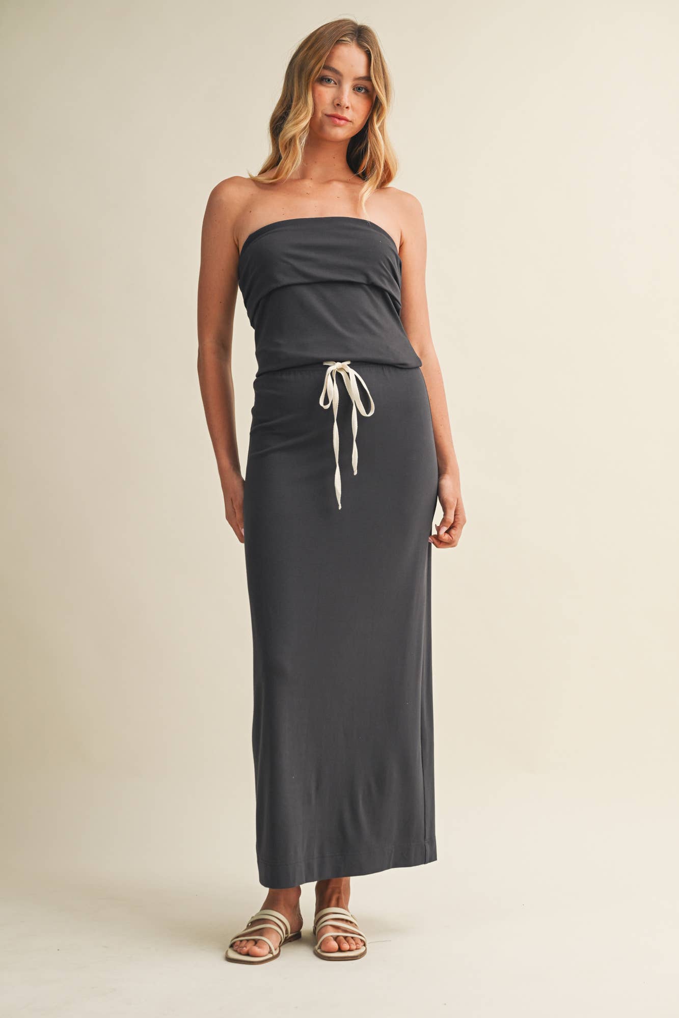 Knit Jersey Strapless Top