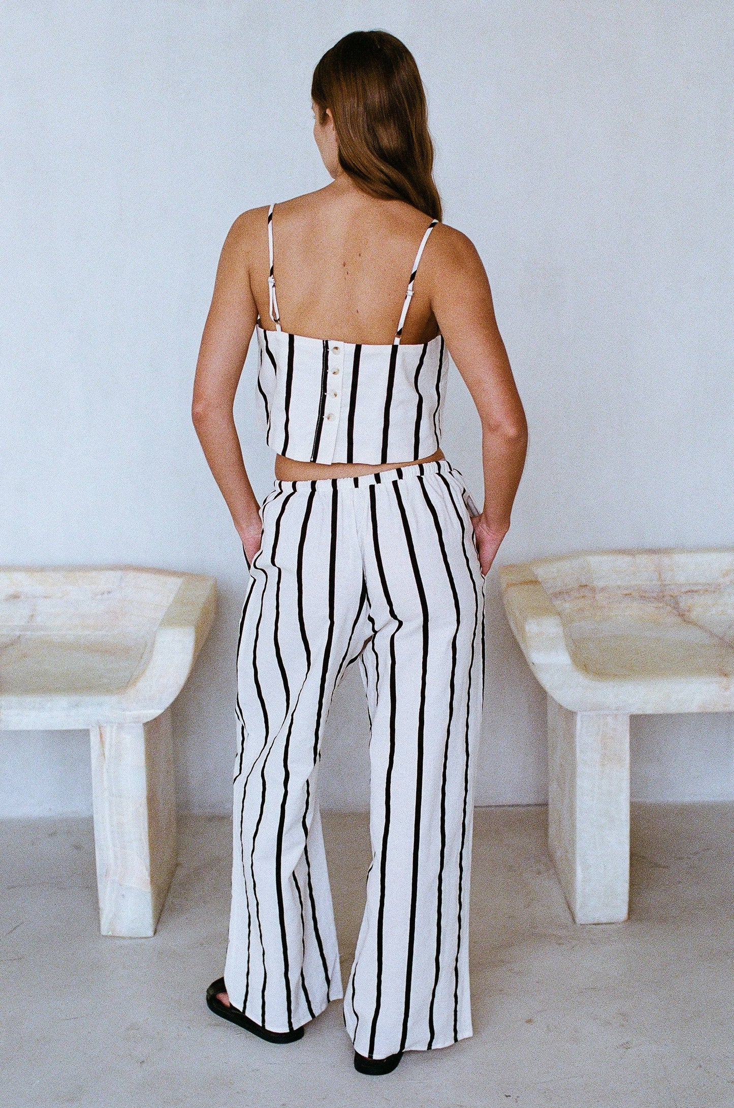Woven Cotton Linen Pants