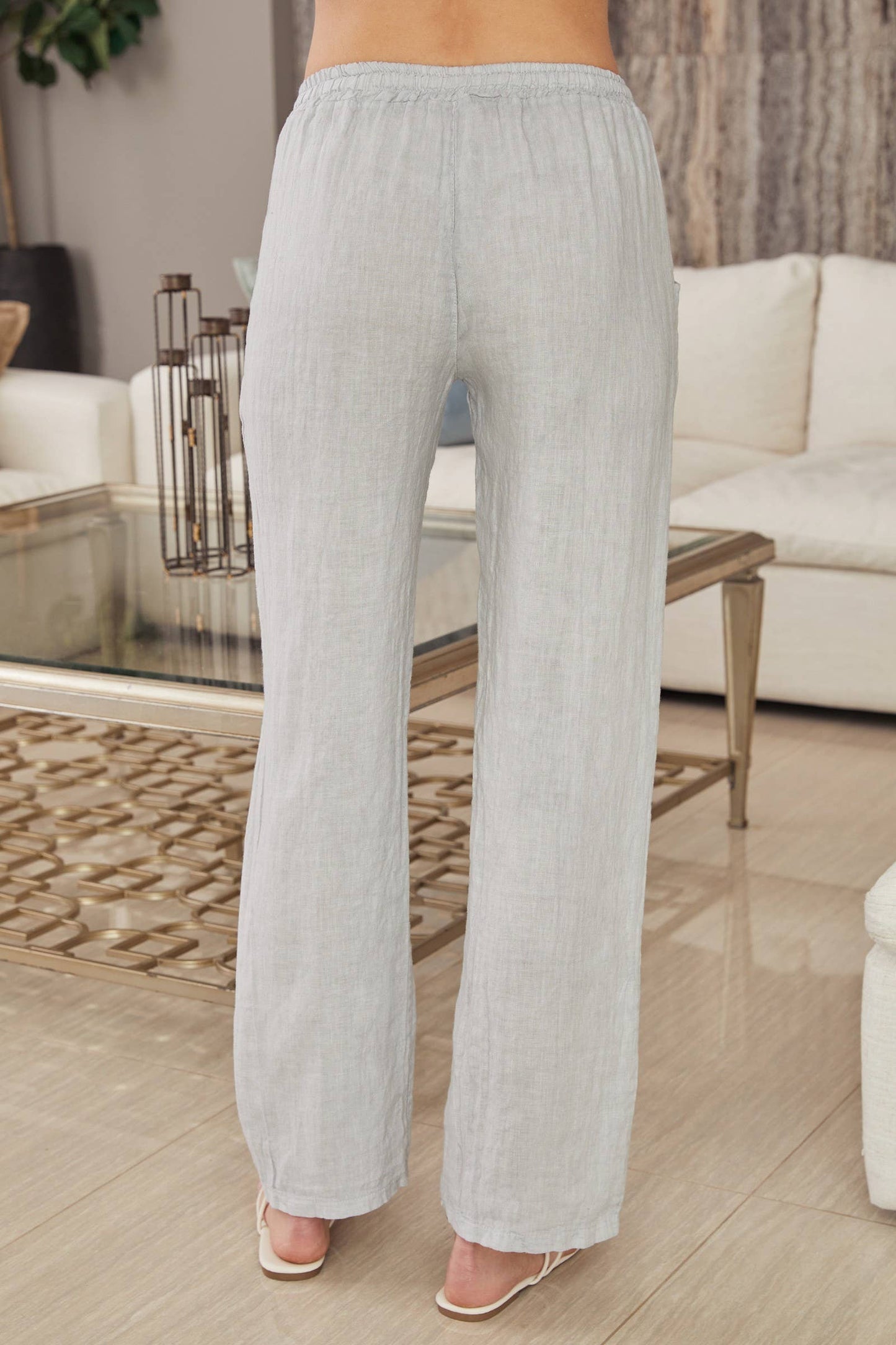 Linen Drawstring Pant