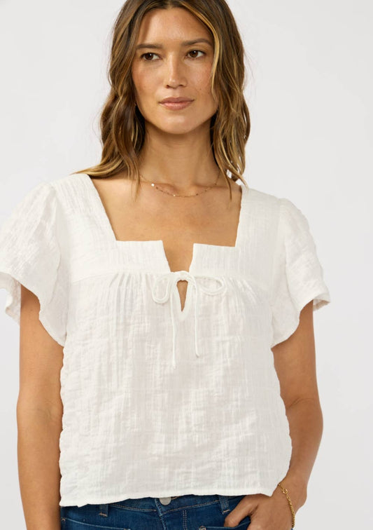 Square Neck Gauze Top