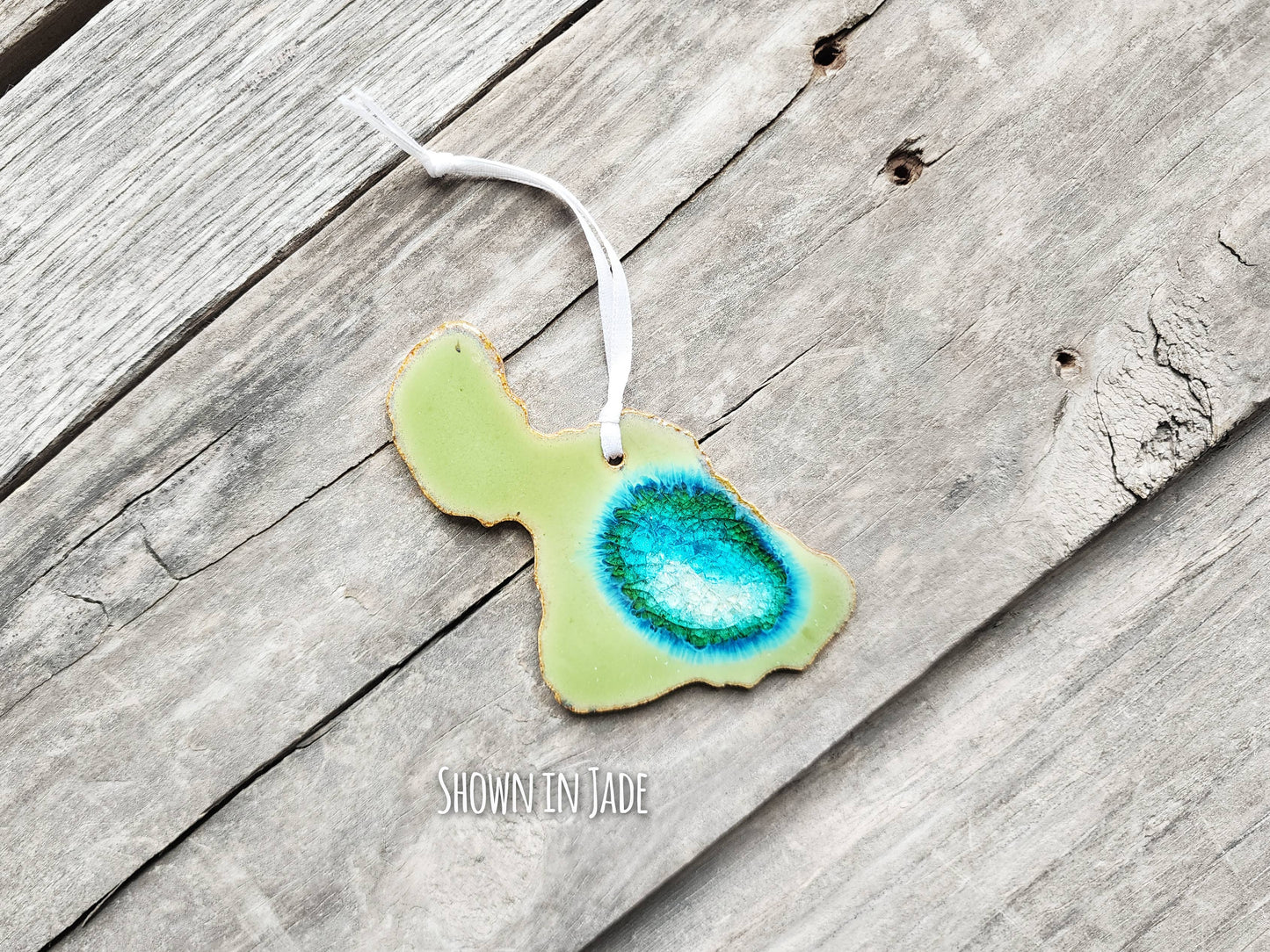 Hawaii - Maui Island Geode Ornament, Magnet, Coaster, Trivet