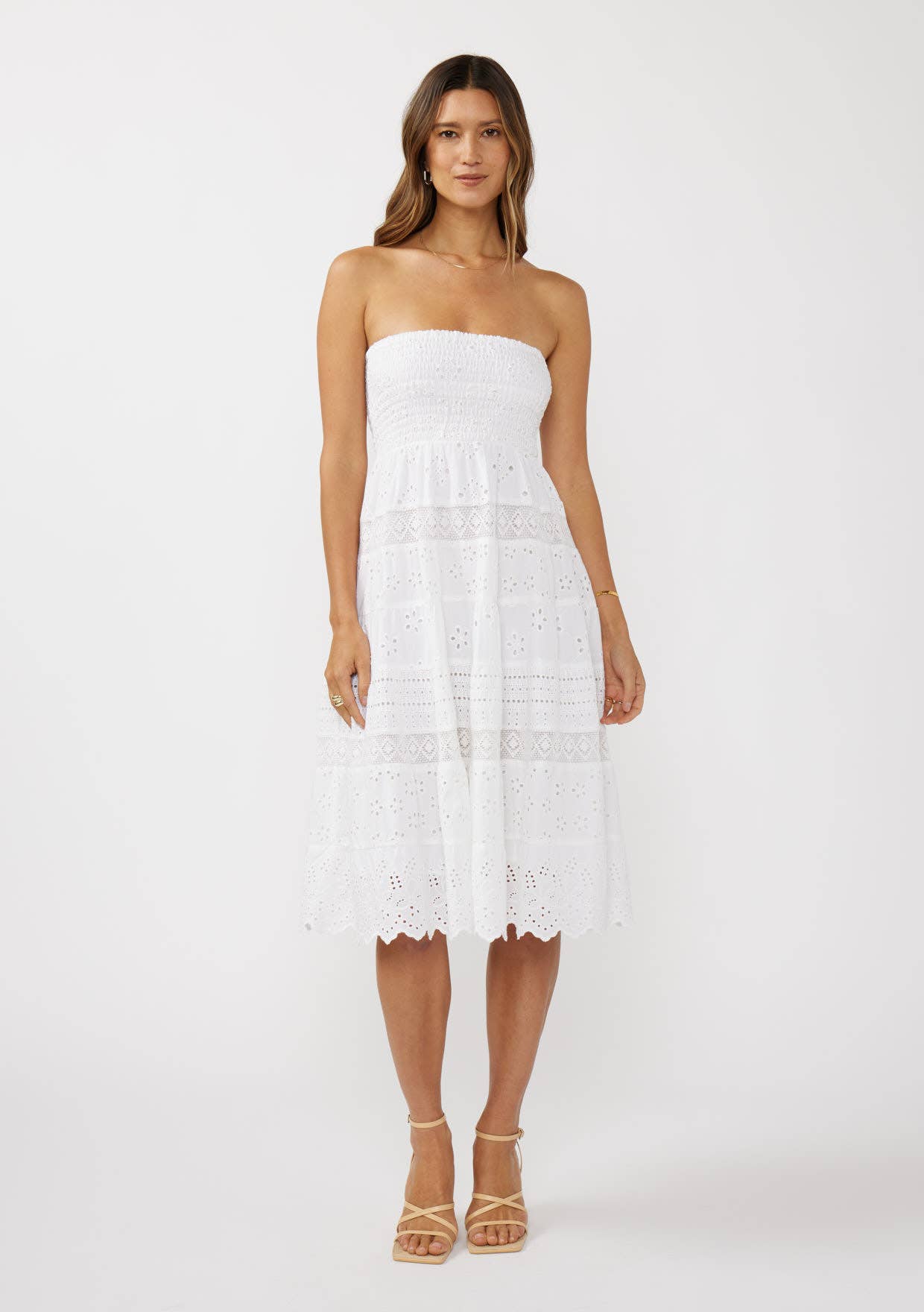 Tiered Eyelet Dress