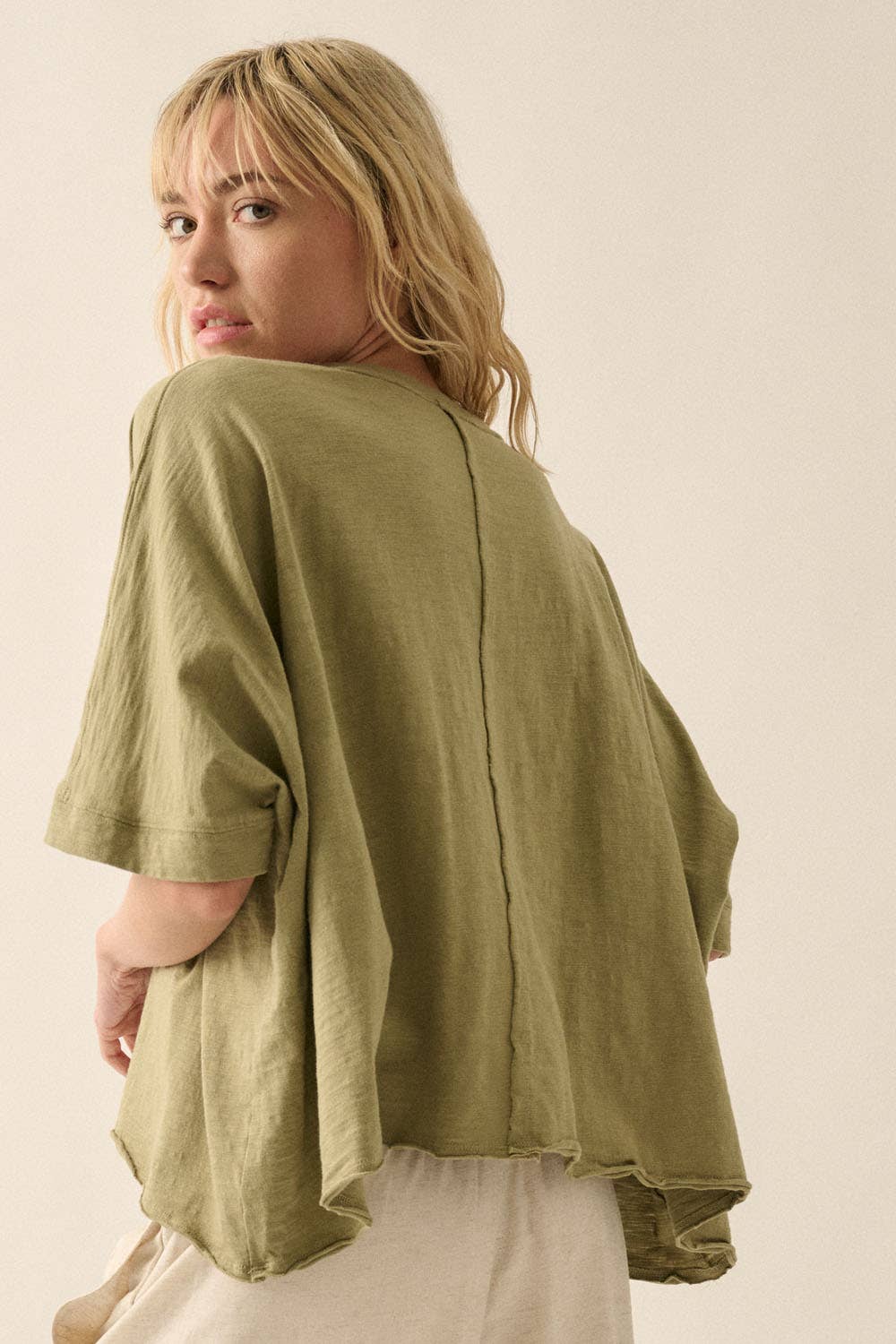 Mineral Wash Slub Knit T-Shirt