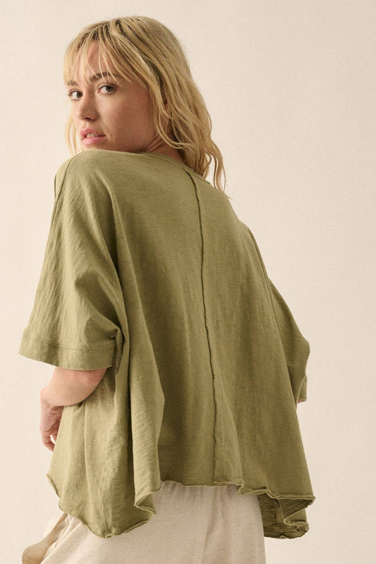 Mineral Wash Slub Knit T-Shirt