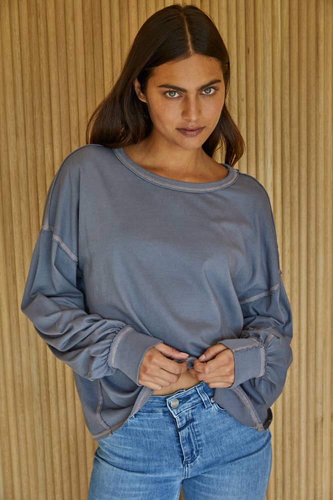 Mineral Wash Oversized Top