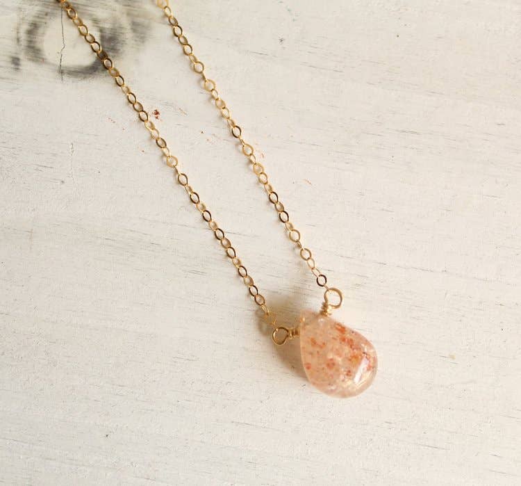 Sunstone Necklace: 18 inches