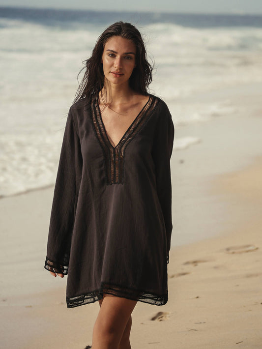 Positano Dress - Black: Black