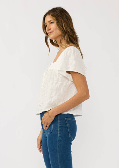 Square Neck Gauze Top