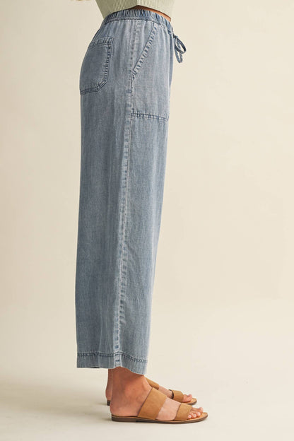 Cropped Denim Pants