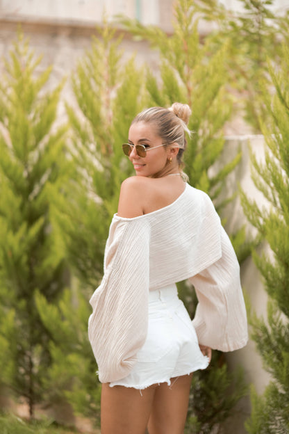 Off Shoulder Crop Top