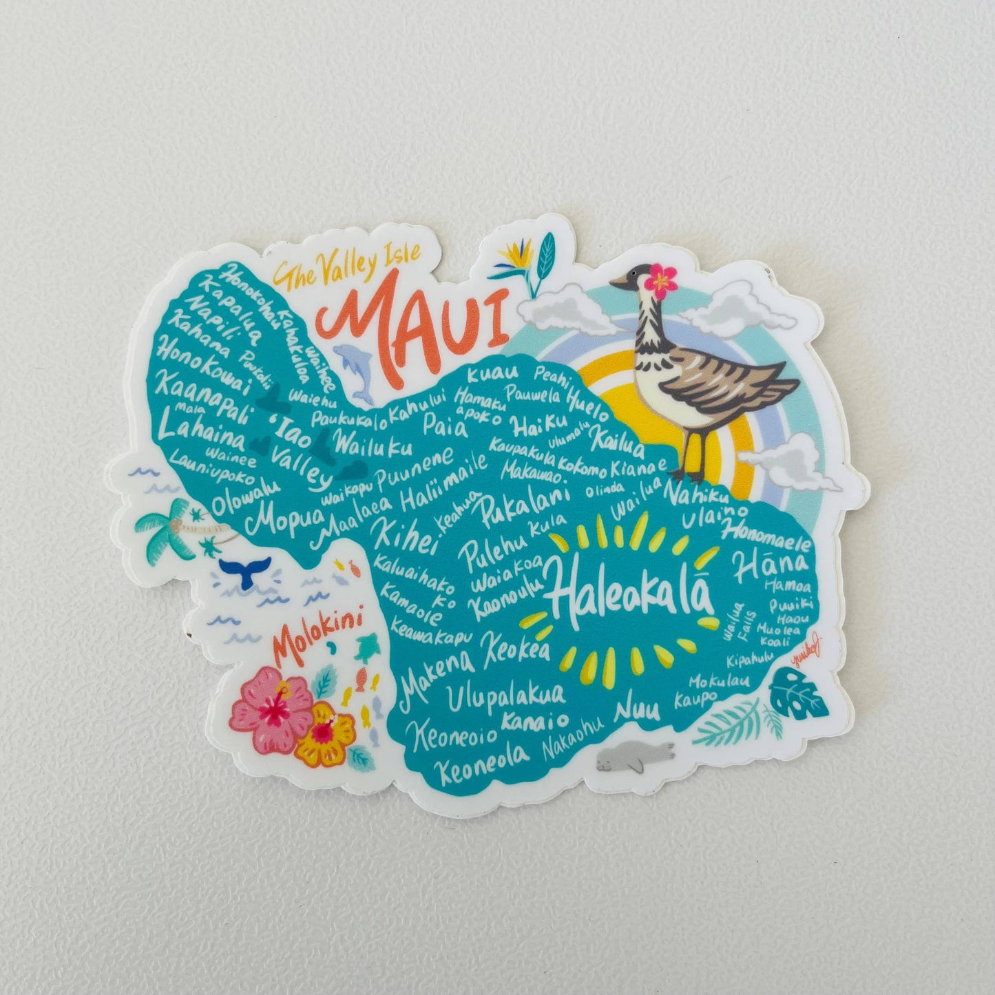 Maui Map Sticker