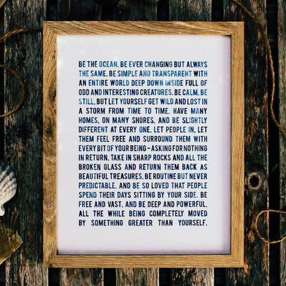 Be the Ocean Print