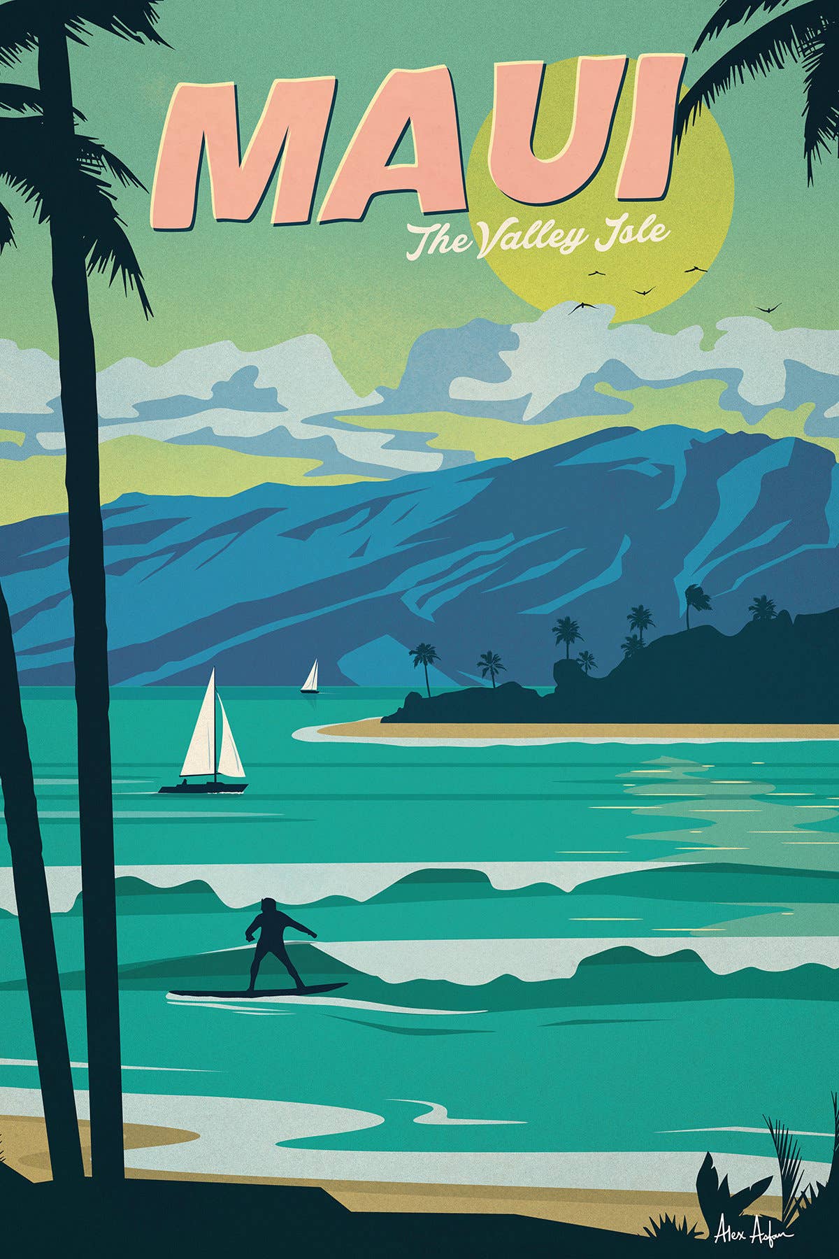 Maui Wood Postcard • Made in Hawaii • Maui Souvenir