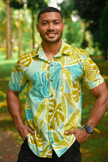 Sketched Jungle Short Sleeve Shirt