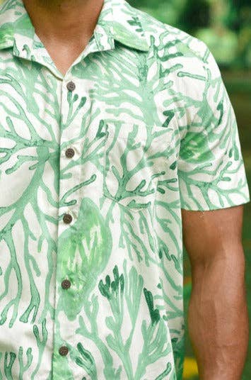 Tropical Underwater Print Short Sleeve Shirt