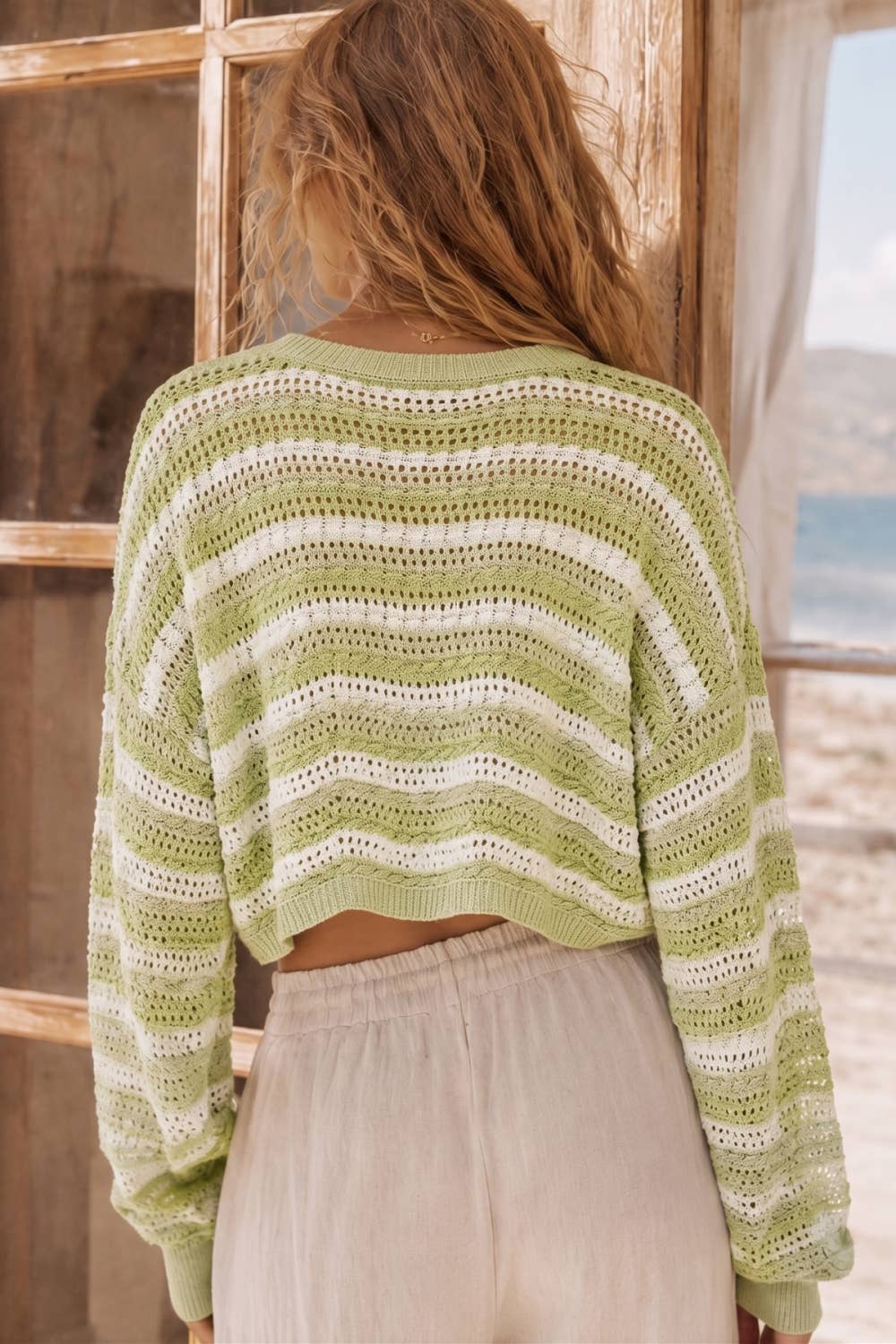 Crochet Striped Top