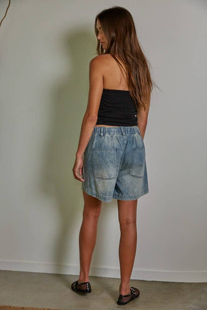 Side Ruched Tube Top