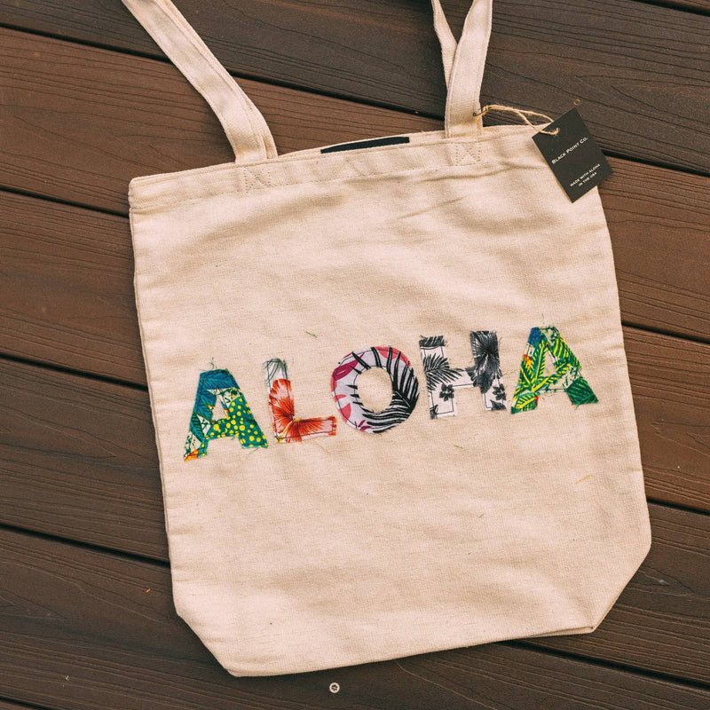 ALOHA Letters Canvas Tote Bag