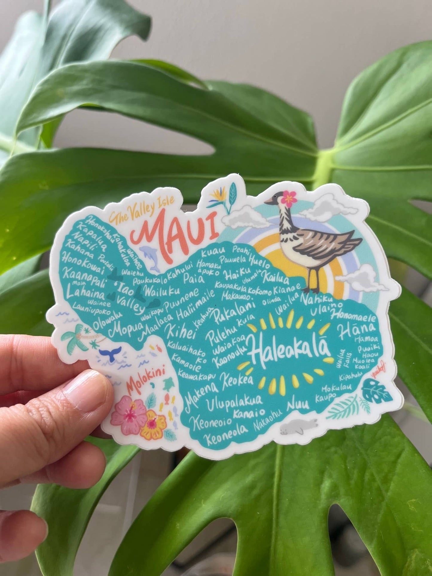 Maui Map Sticker