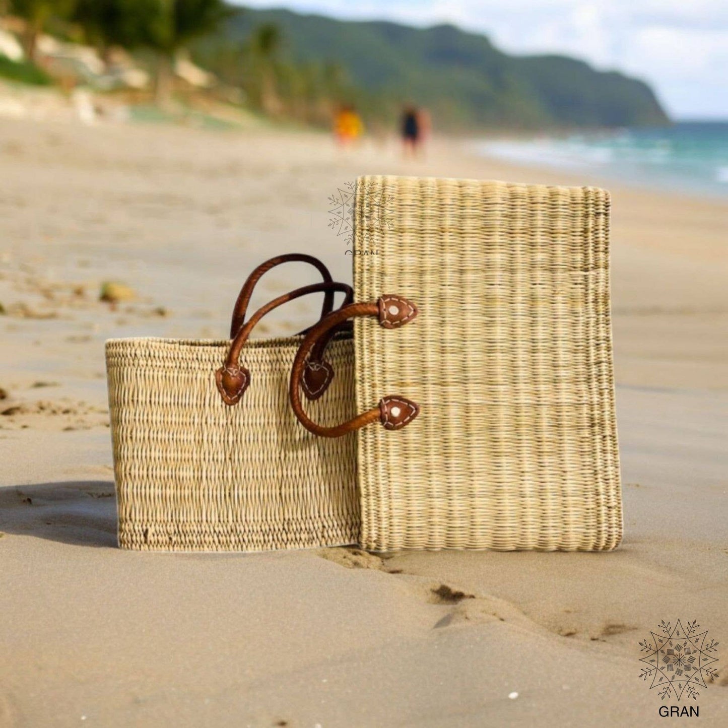 Leather Baskets Shopping Bag