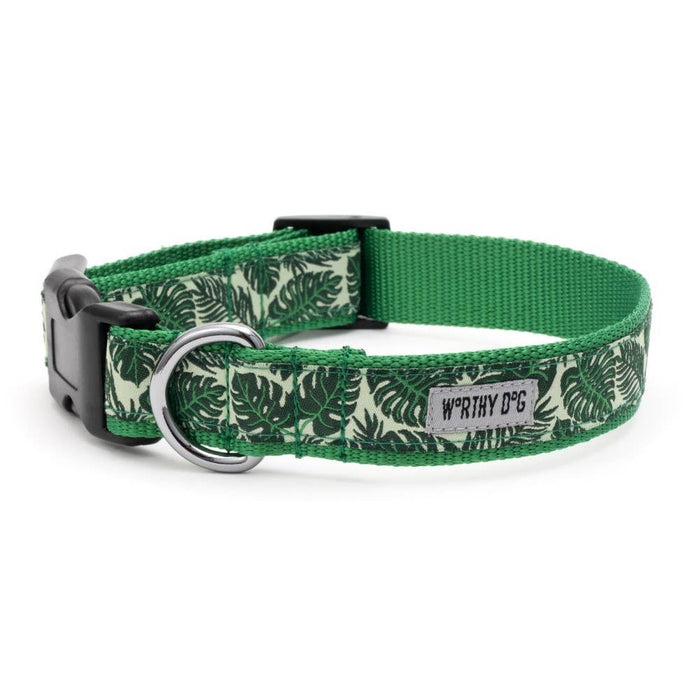 Tropical Leaves Collar: Green