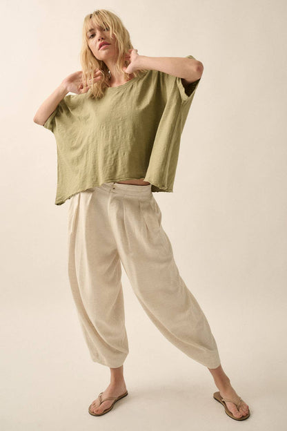 Mineral Wash Slub Knit T-Shirt