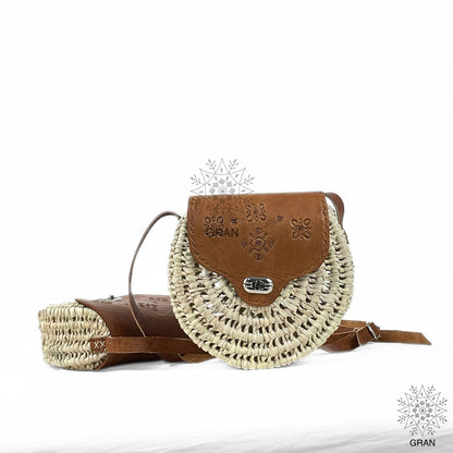 Round Straw Crossbody Bag