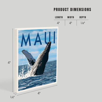 Ceramic Coaster Maui, Hawaii, Humpback Whale