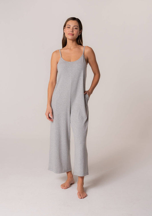 Scoop Neck Wide Leg Midi Jumpsuit