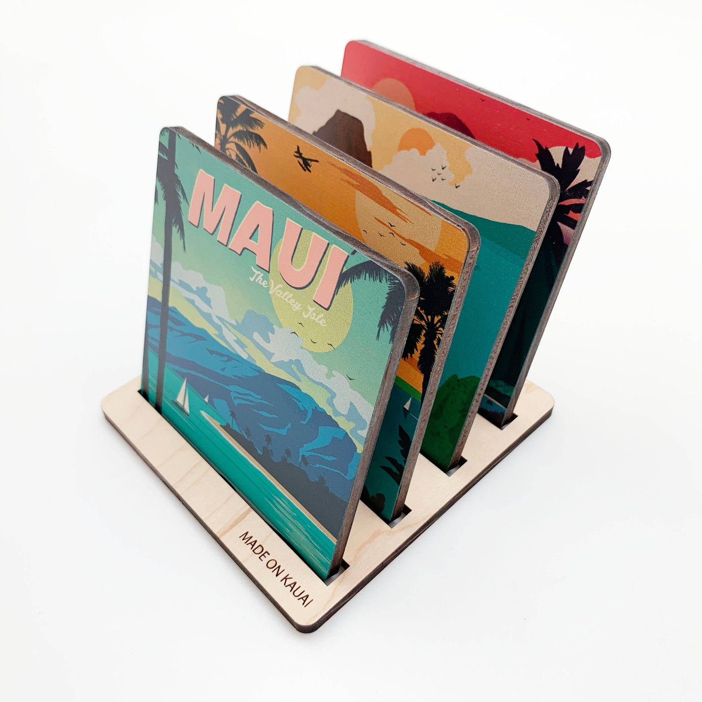 Haleakala WPA Wood Coaster • Made in Hawaii