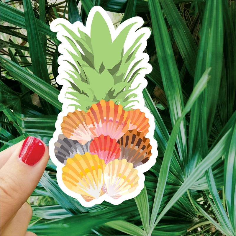 Sunrise Shell Pineapple Sticker