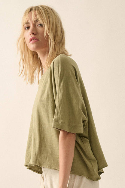 Mineral Wash Slub Knit T-Shirt