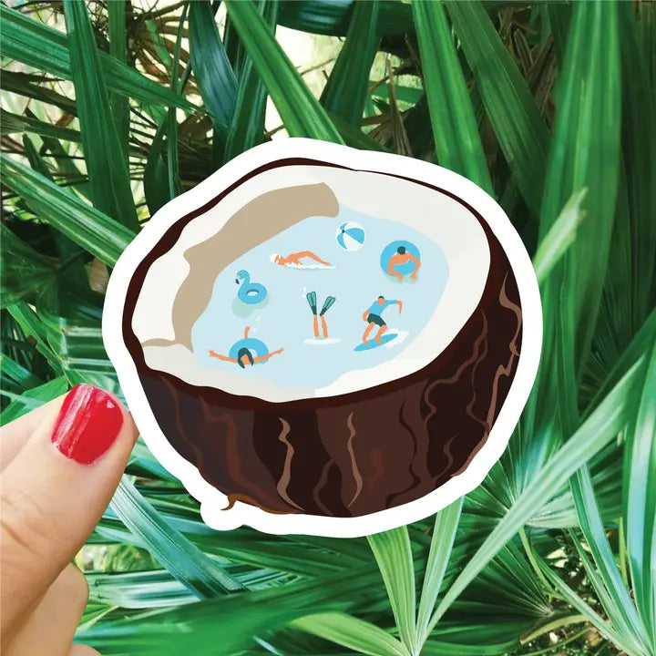 Coconut Pool Sticker