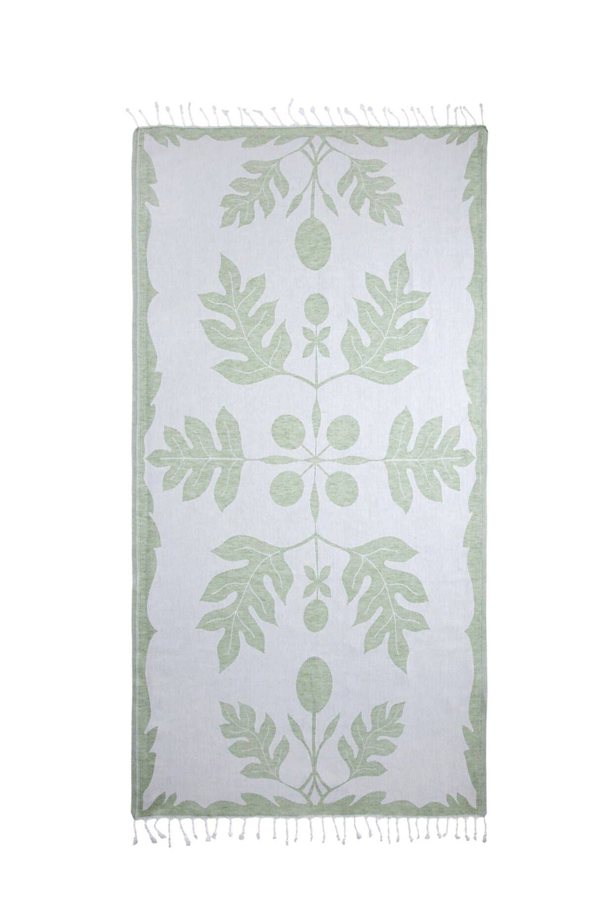 ‘Ohana ‘Ulu Print Turkish Beach Towel