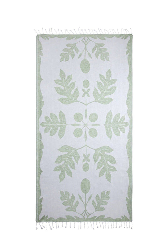 ‘Ohana ‘Ulu Print Turkish Beach Towel