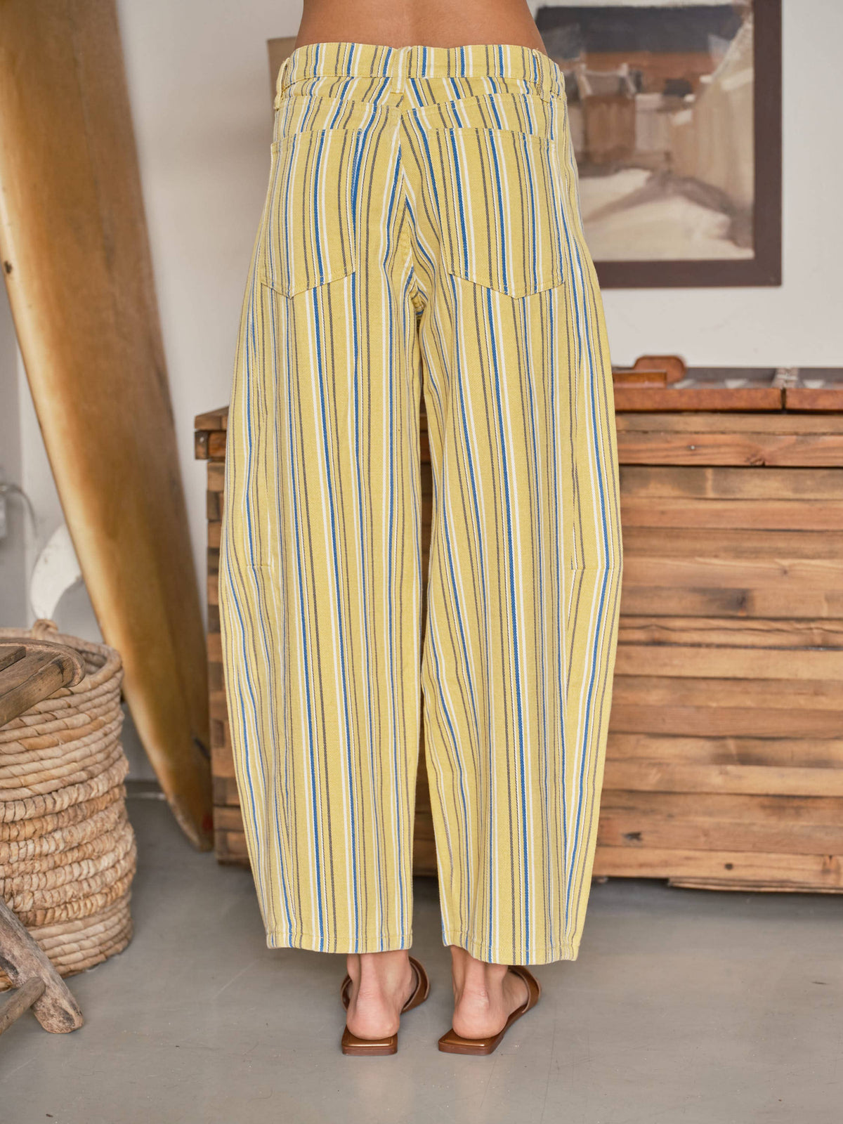 Striped Barrel Pants
