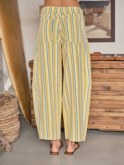 Striped Barrel Pants
