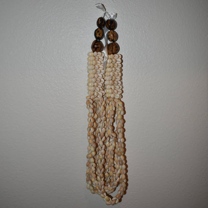Layered Chunky Cowrie + Kukui Nut Lei