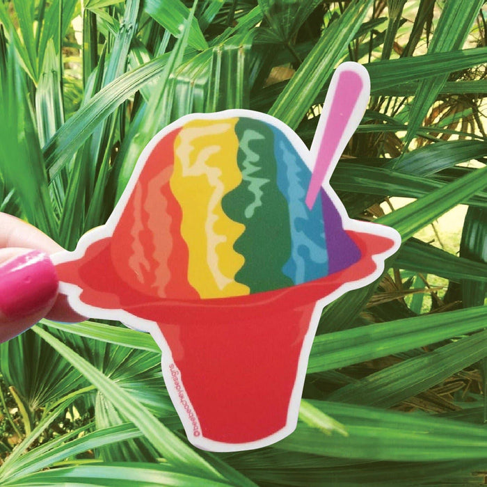 Red Shave Ice Sticker