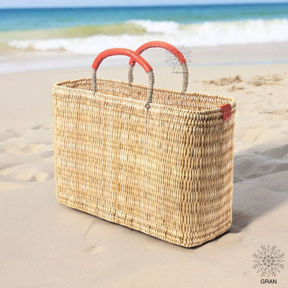 Market Reed Storage, Handwoven Palm Leaf Storage Baskets