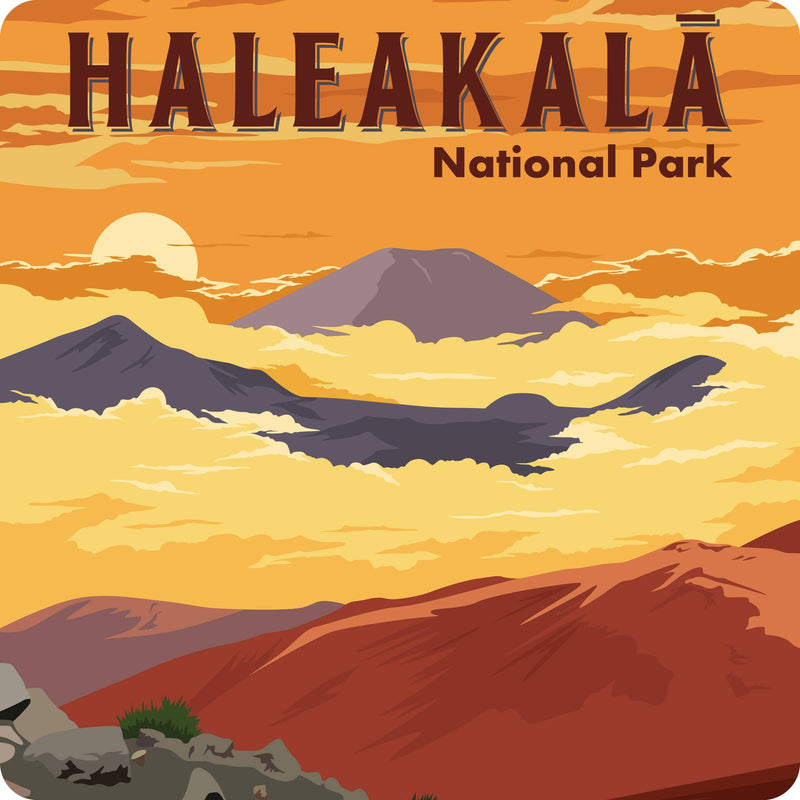 Haleakala Wood Coaster • Made in Hawaii