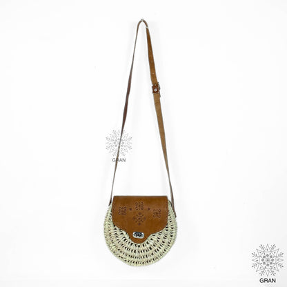 Round Straw Crossbody Bag